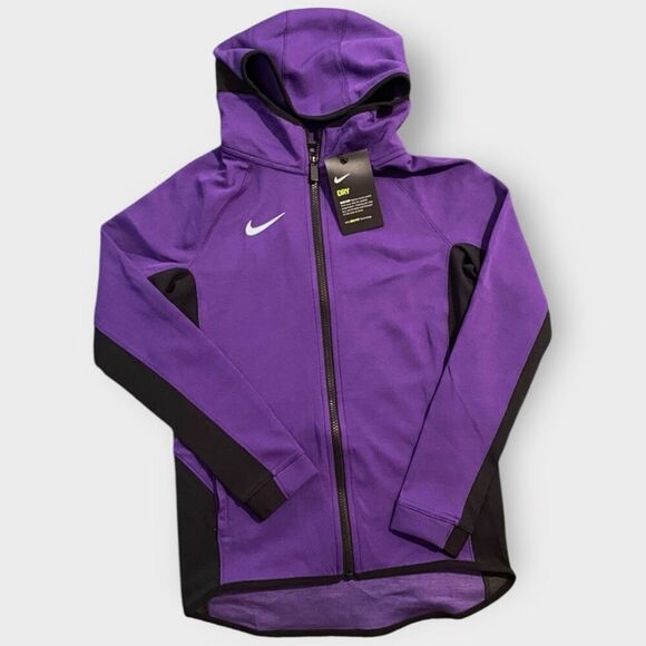 Nike Youth Dry Showtime Full Zip Dri-FIT Double Knit Hoodie Kids size M New - Picture 3 of 9